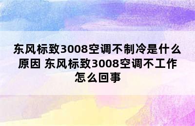 东风标致3008空调不制冷是什么原因 东风标致3008空调不工作怎么回事